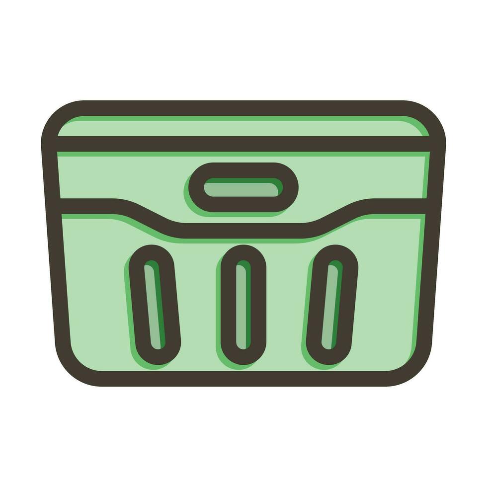 Crate Vector Thick Line Filled Colors Icon For Personal And Commercial Use.