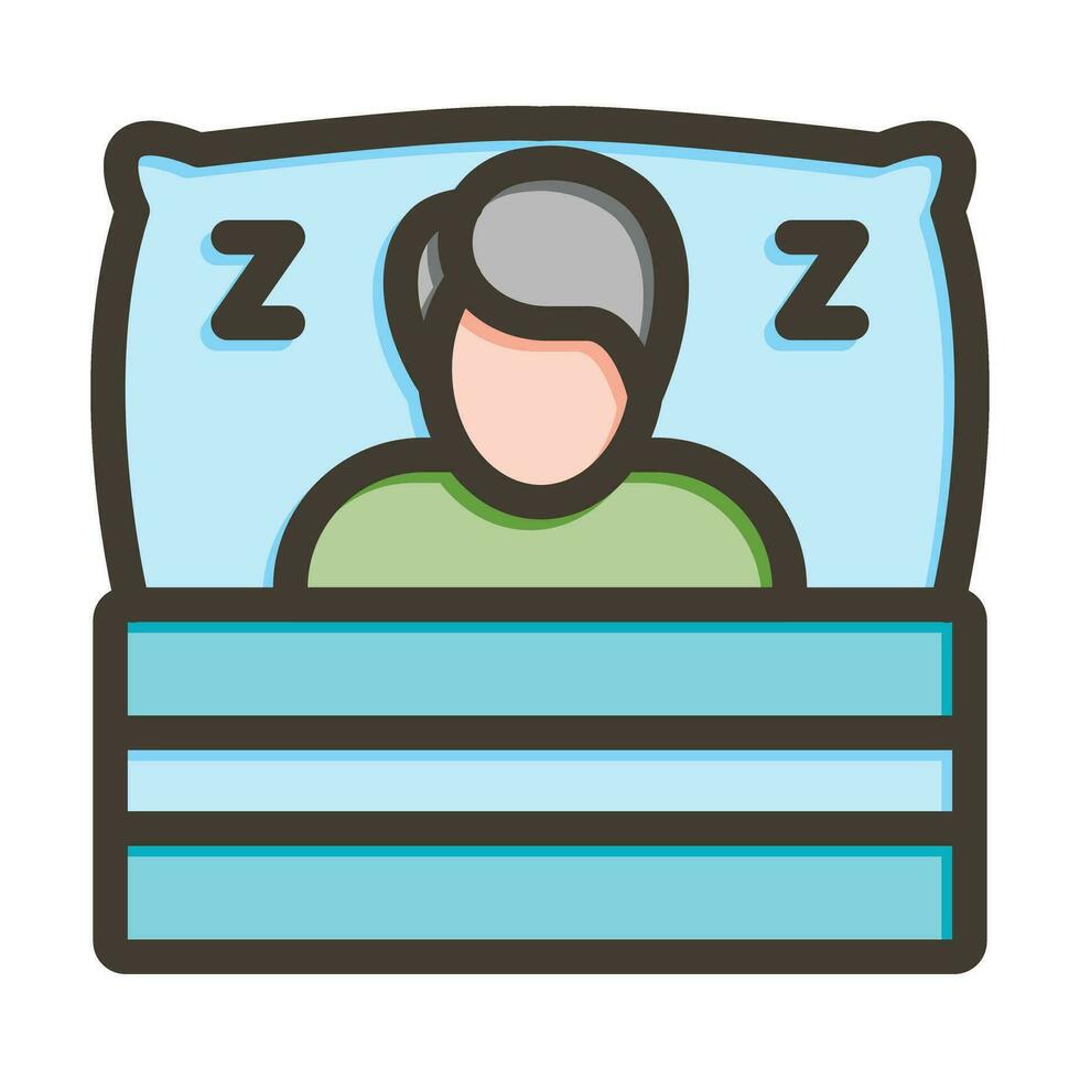 Sleep Vector Thick Line Filled Colors Icon For Personal And Commercial Use.