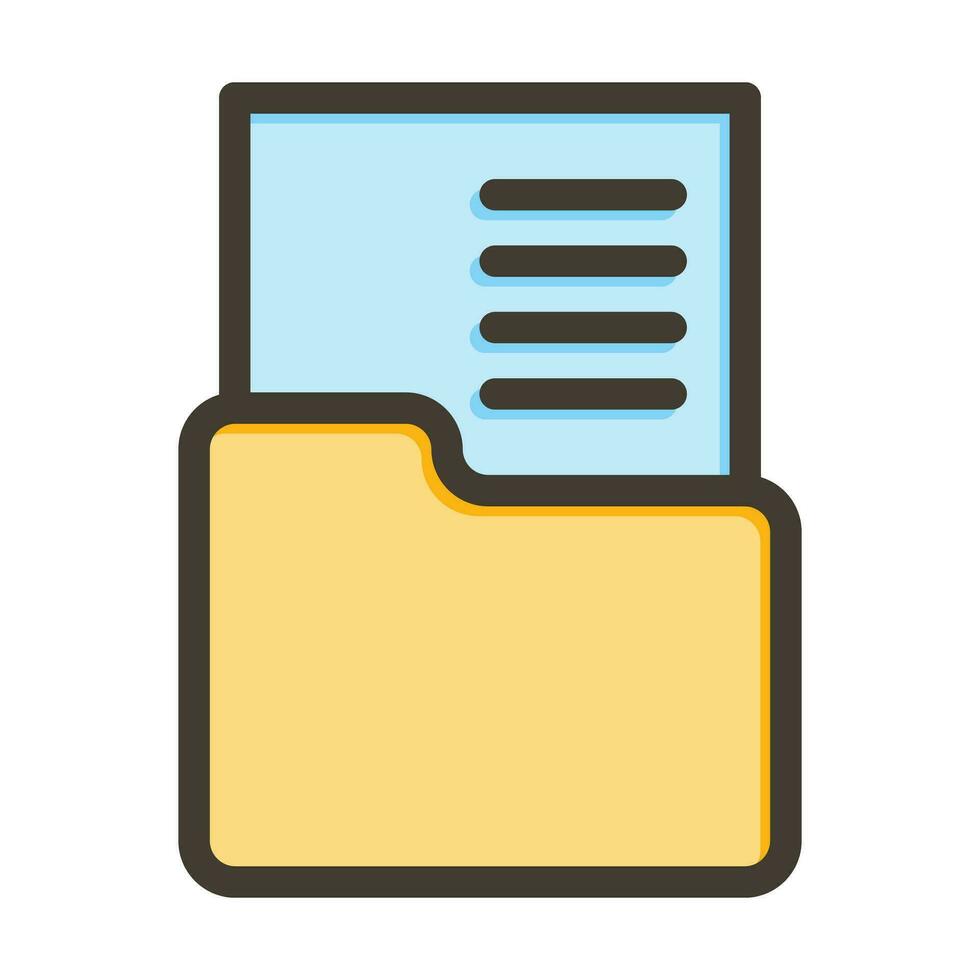 Dossier Vector Thick Line Filled Colors Icon For Personal And Commercial Use.