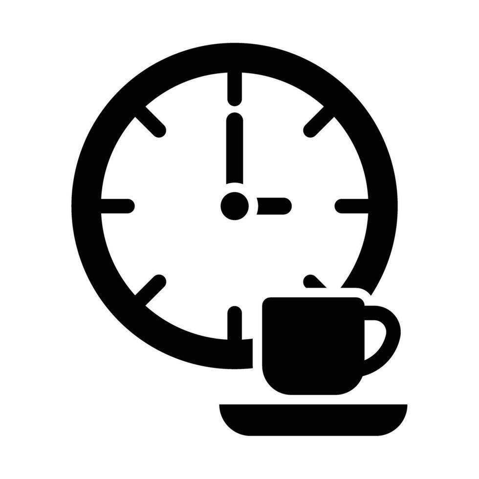 Coffee Break Vector Glyph Icon For Personal And Commercial Use.