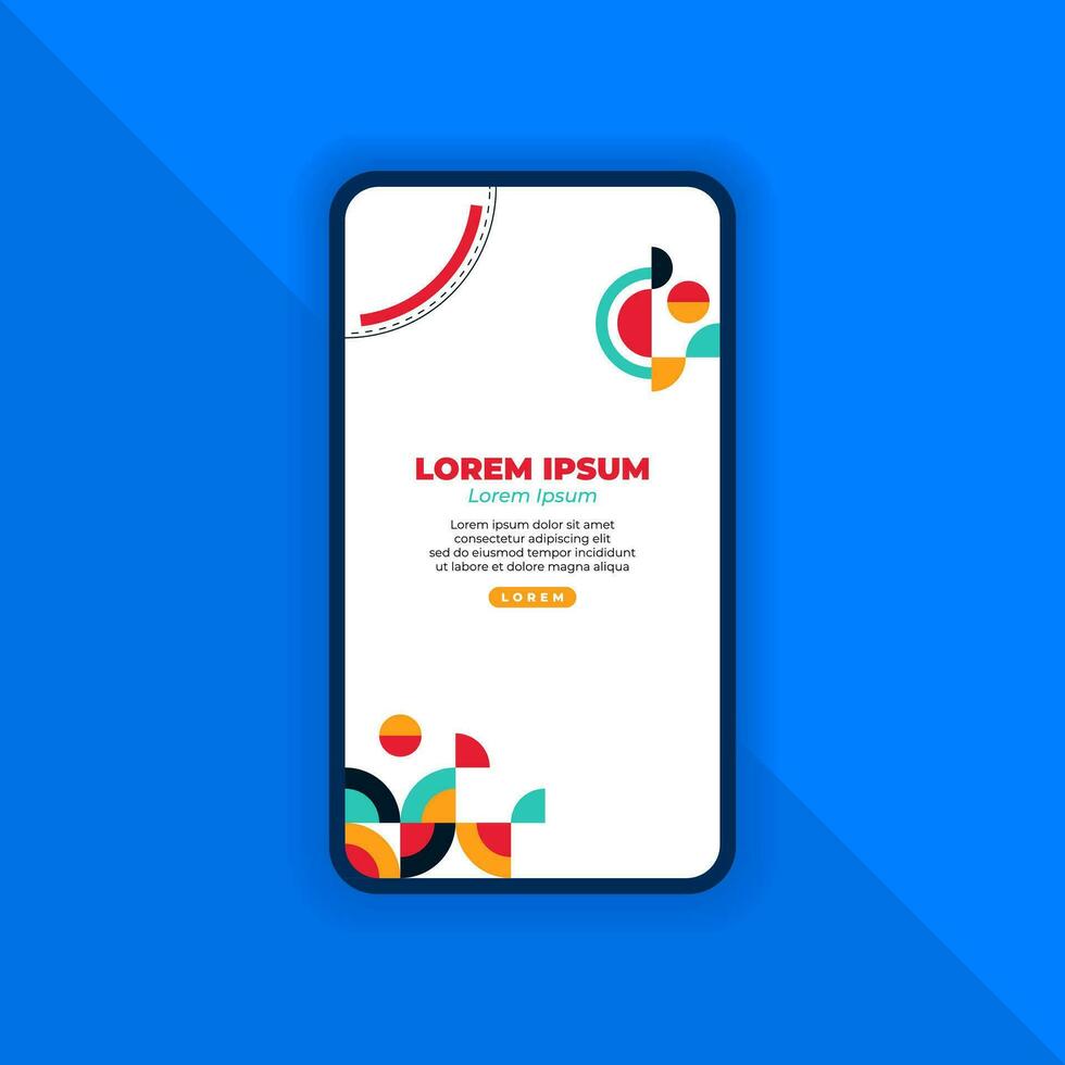 Abstract Geometric Background for Mobile Landing Page vector
