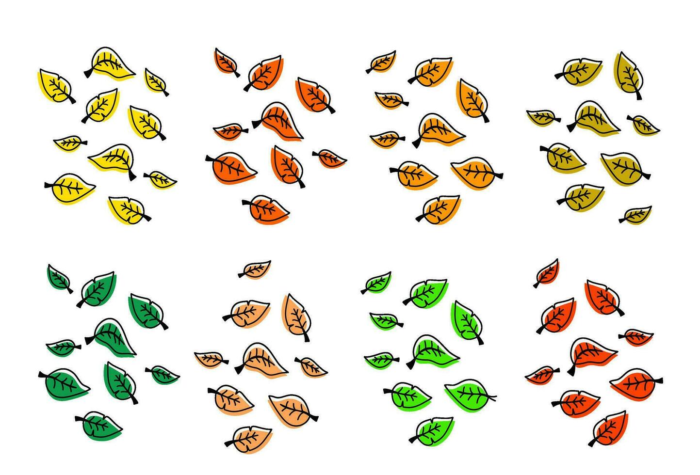 Falling Fall Leaves. leaf autumn. autumn leaves. simple illustration of autumn leaves. vector