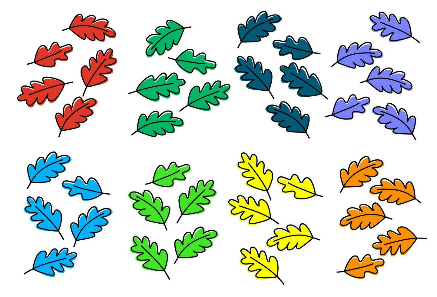 Falling Fall Leaves. leaf autumn. autumn leaves. simple illustration of autumn leaves. vector