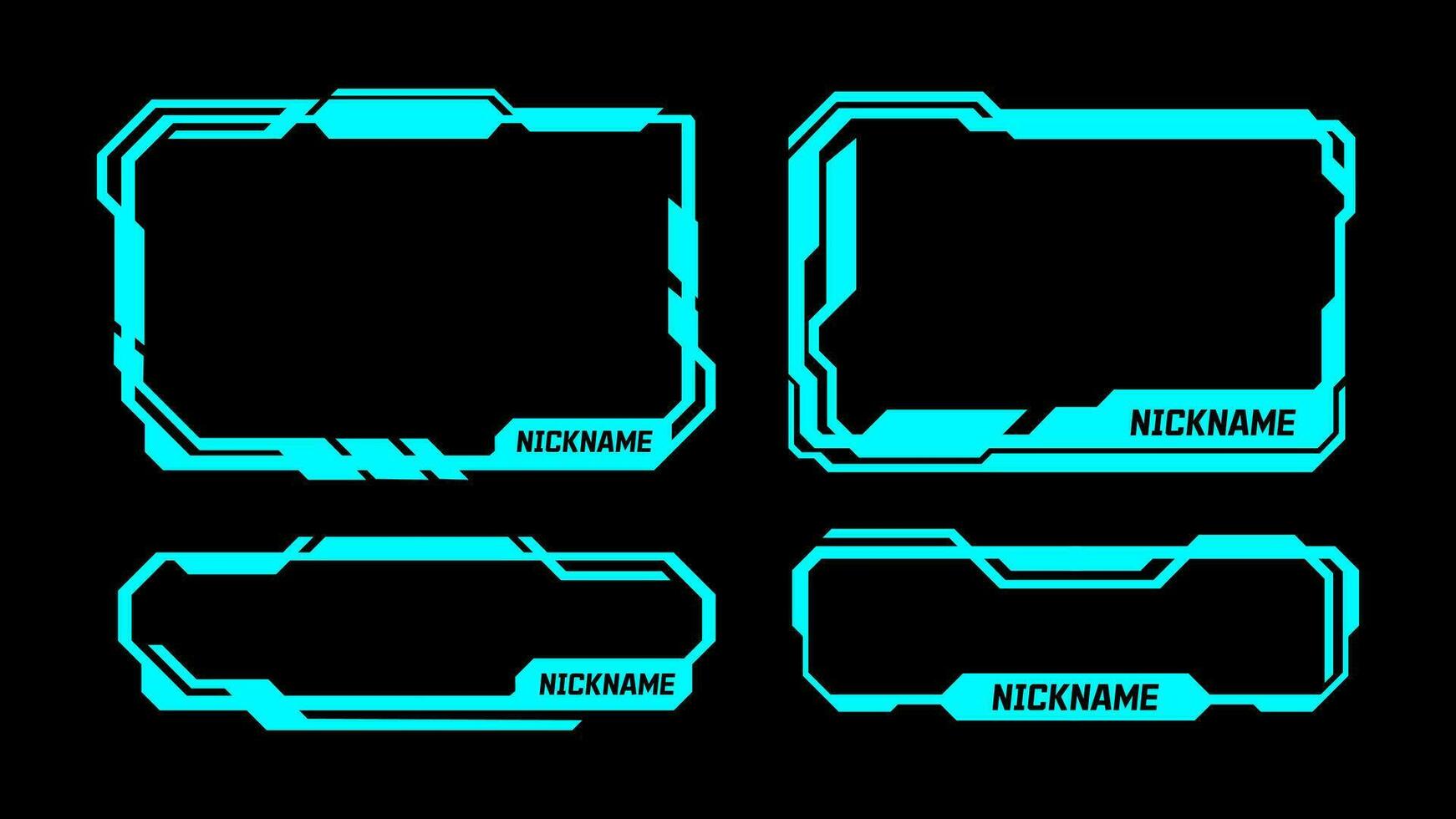 Hud frames futuristic frame. Futuristic text frame. hud futuristic frame. scifi digital screen border. geometric square frame set modern technology futuristic interface hud. vector