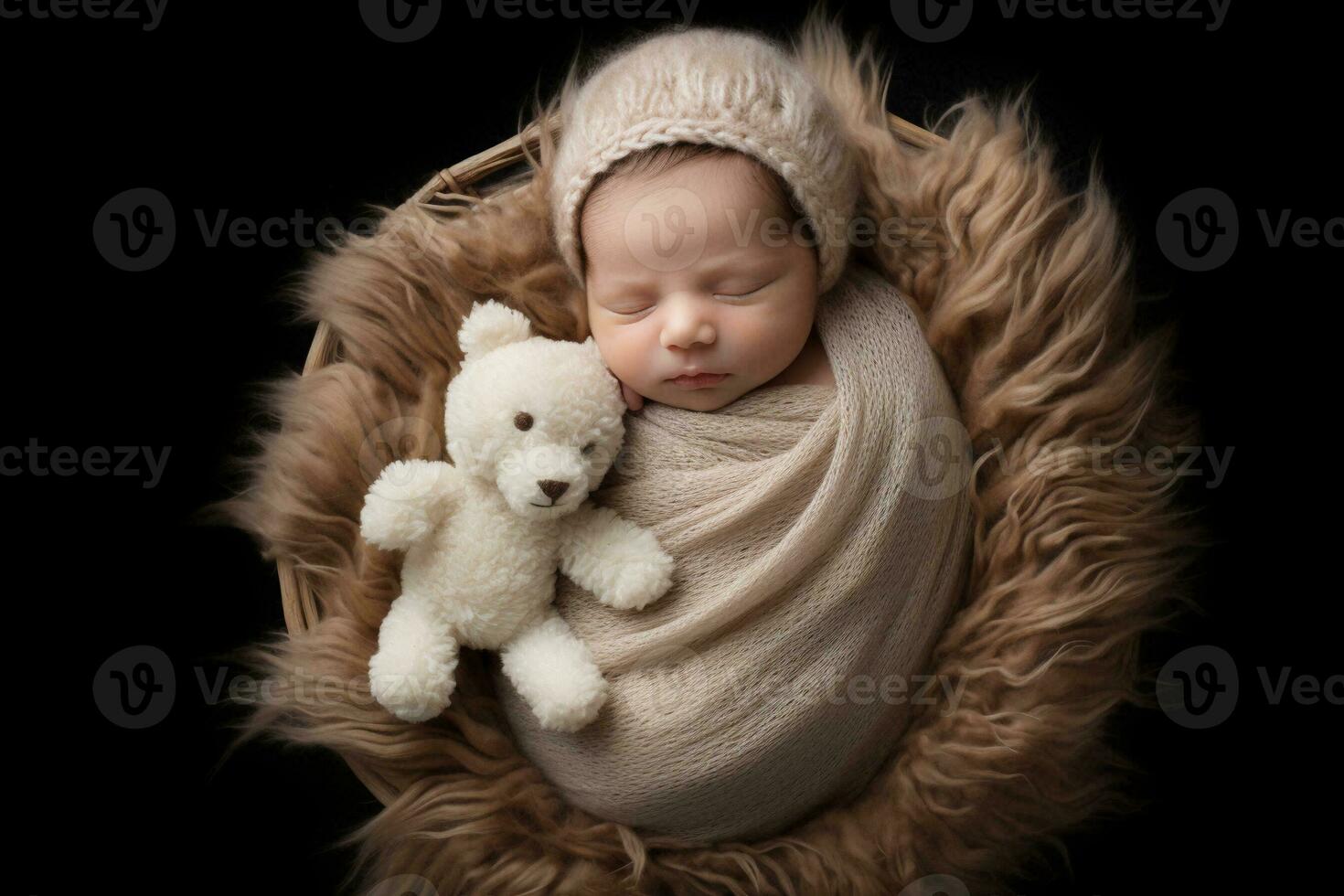 Newborn Photography -AI Generated photo