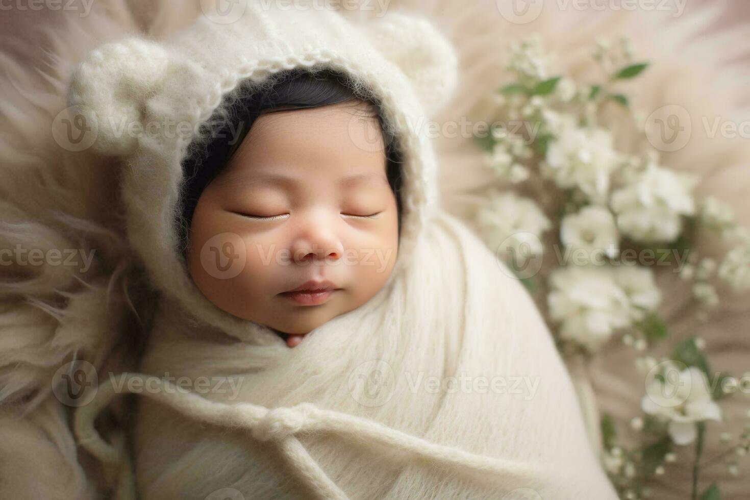 Newborn Photography -AI Generated photo