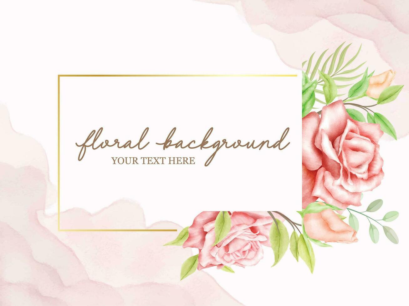 Floral Wedding Banner Background Template vector
