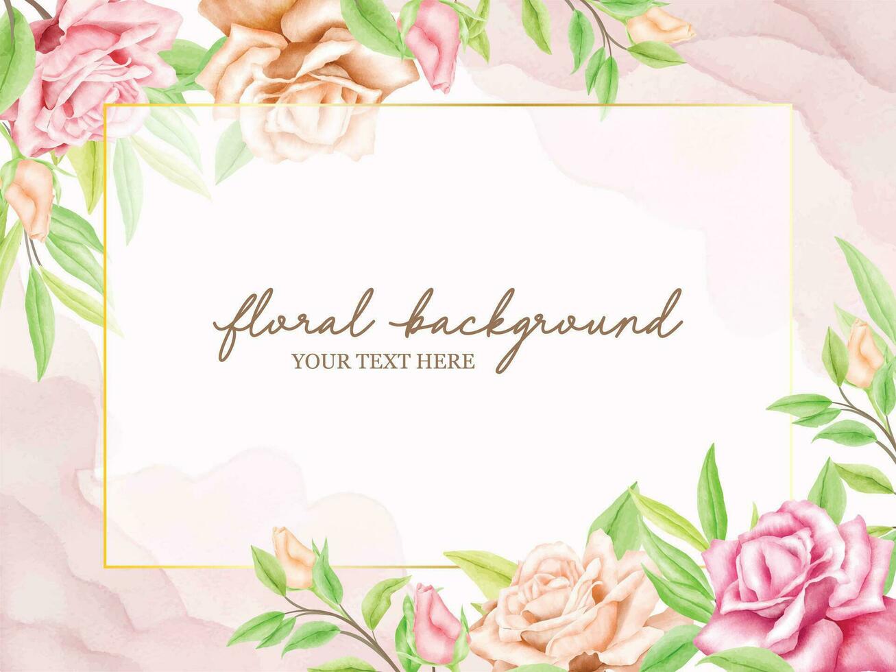 Floral Wedding Banner Background Template Designs vector