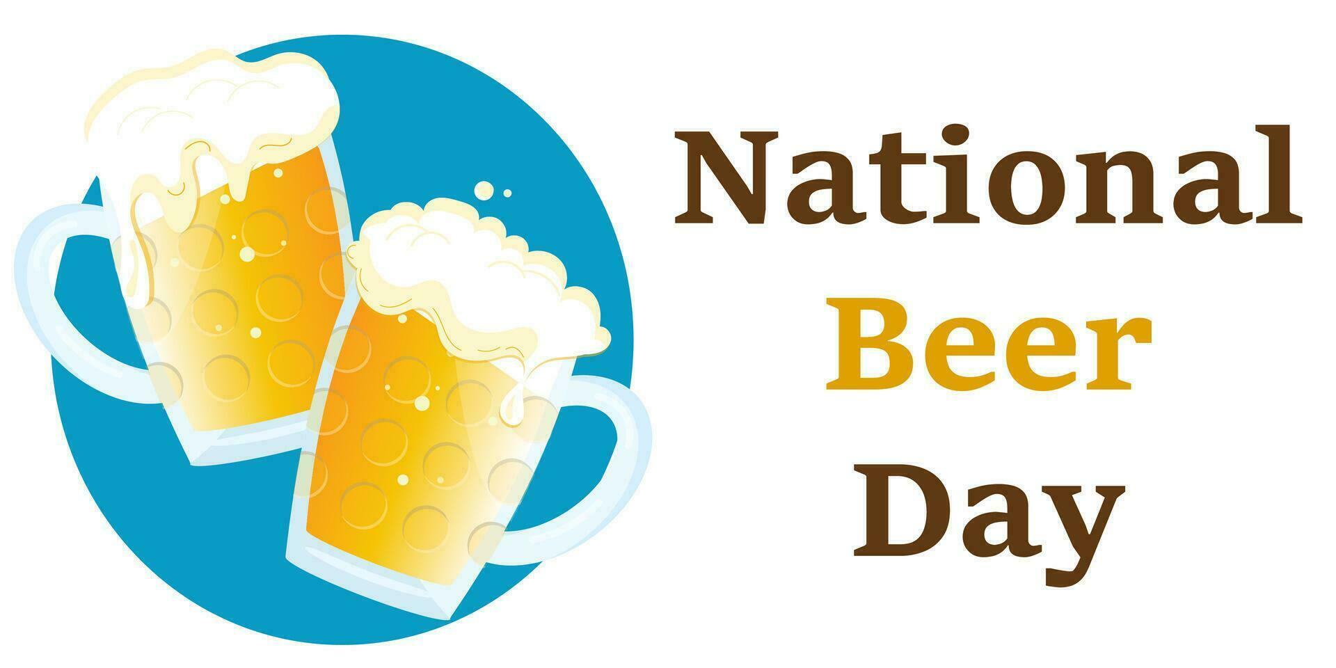 National beer day banner or poster 7th of April vector