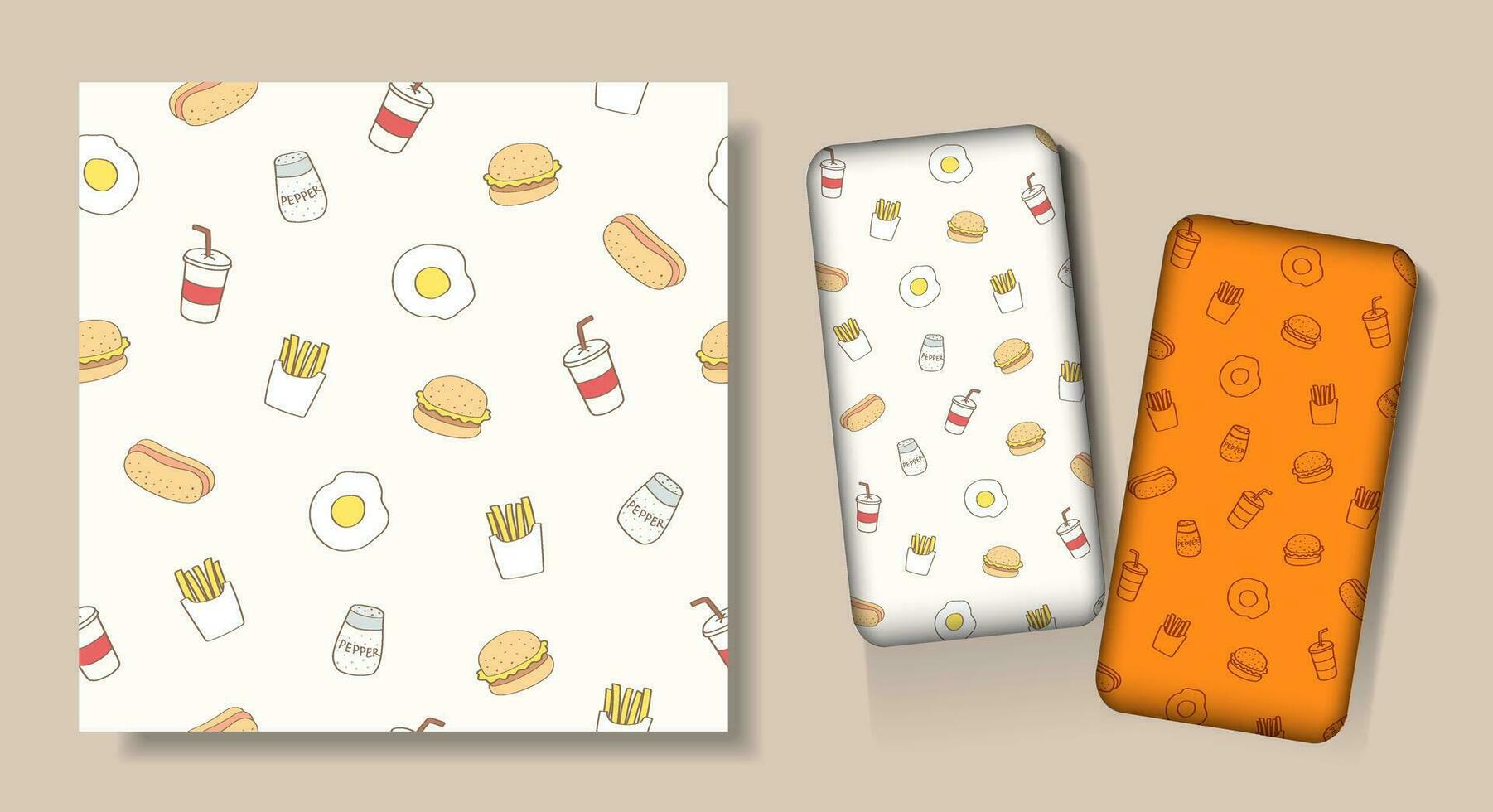 Seamless pattern set vector