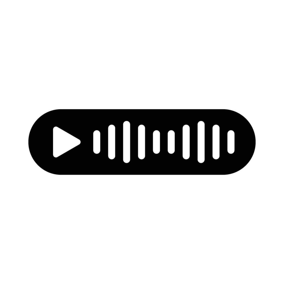 Voice Message Vector Glyph Icon For Personal And Commercial Use.
