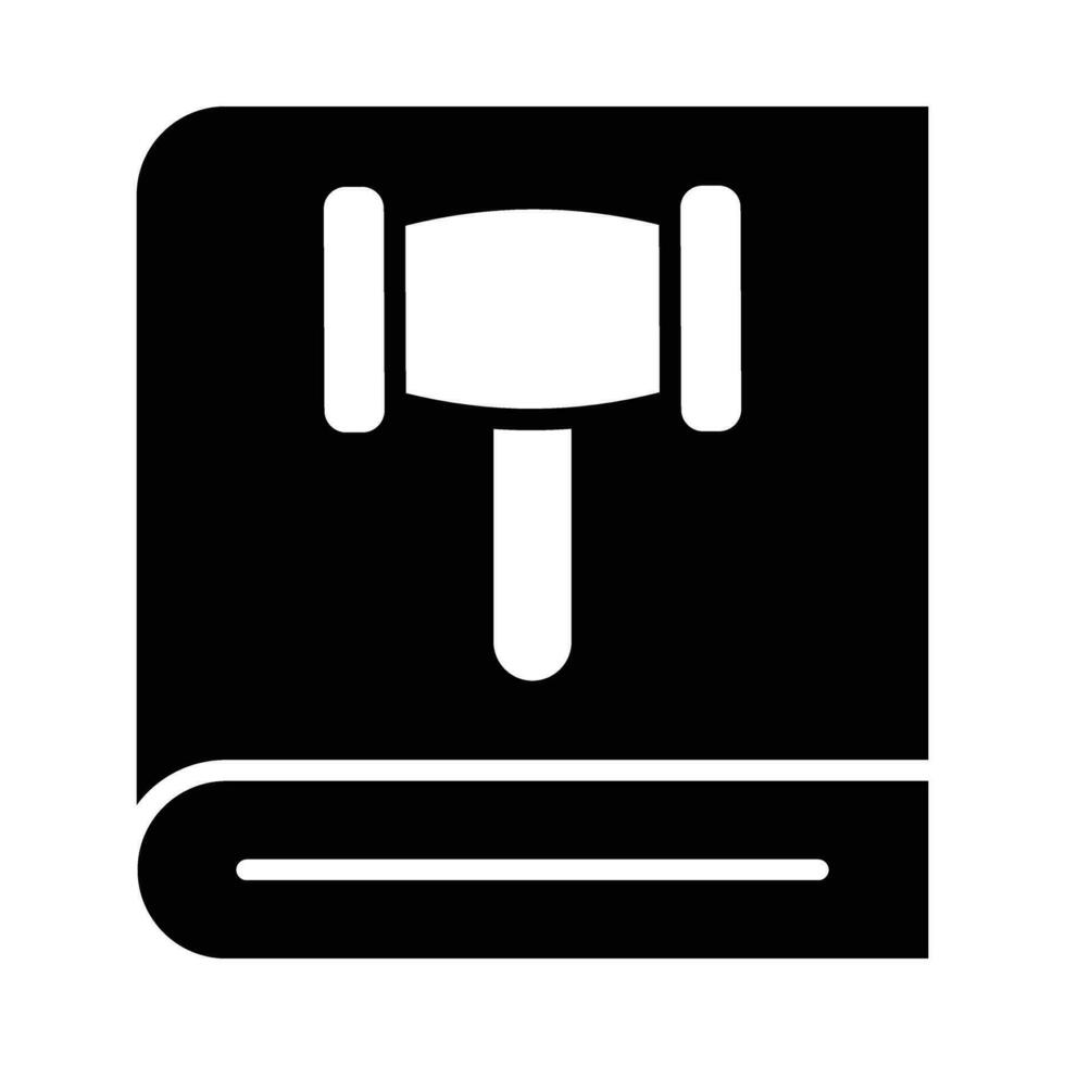 Law Book Vector Glyph Icon For Personal And Commercial Use.