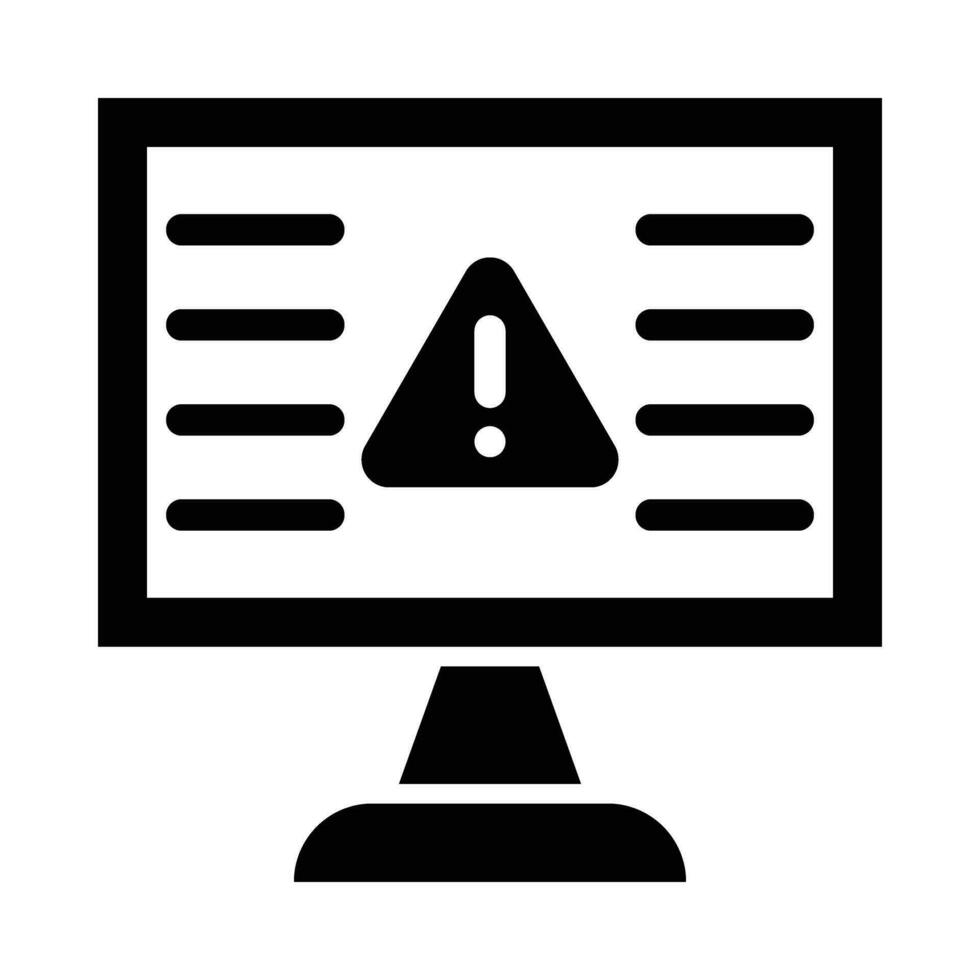 Warning Vector Glyph Icon For Personal And Commercial Use.