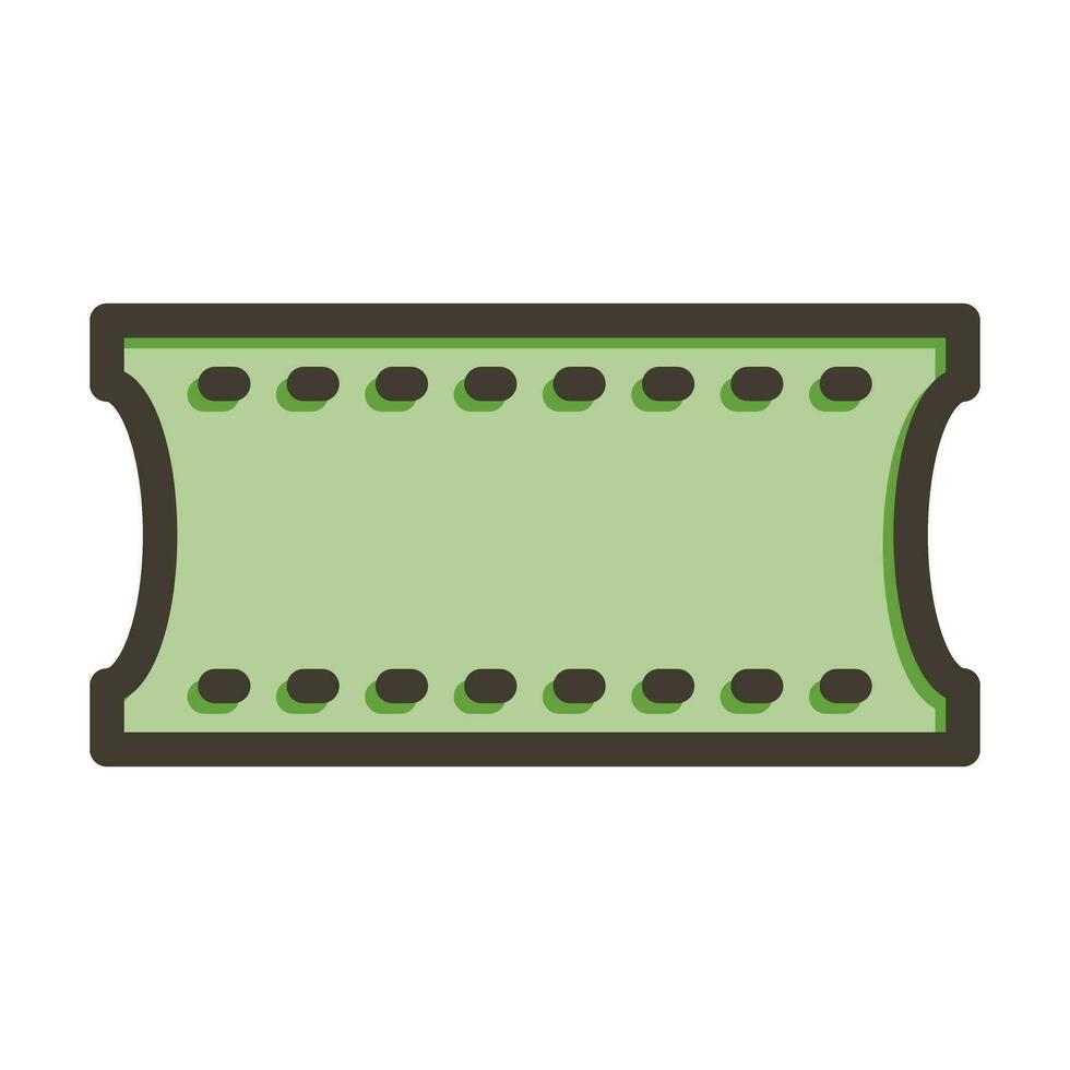 Ticket Vector Thick Line Filled Colors Icon For Personal And Commercial Use.