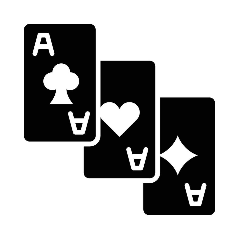 Playing Cards Vector Glyph Icon For Personal And Commercial Use.