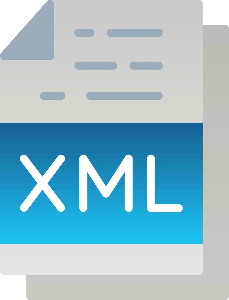 Xml File Format Vector Icon Design
