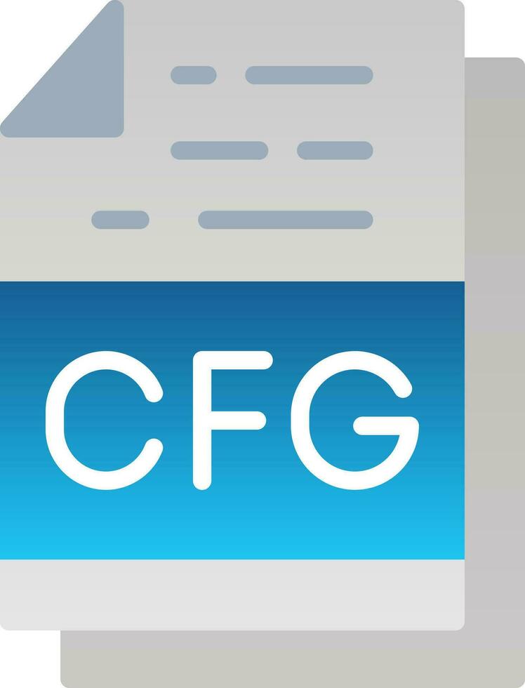 Cfg File Format Vector Icon Design