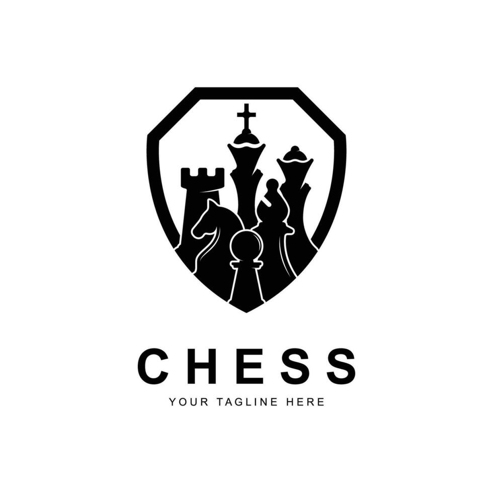 chess logo vector icon illustration design