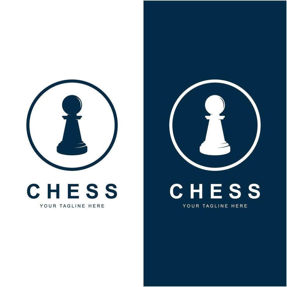 chess logo vector icon illustration design