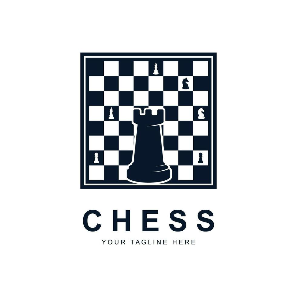 chess logo vector icon illustration design