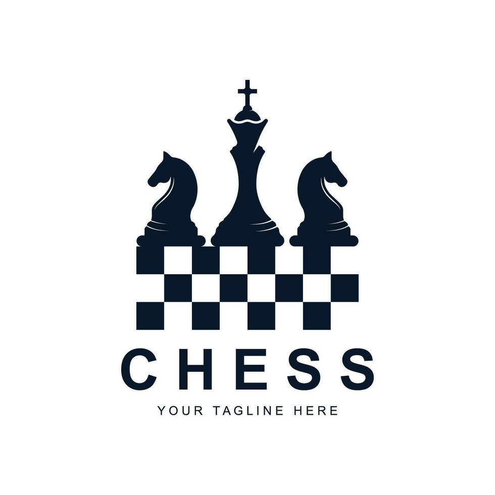 chess logo vector icon illustration design