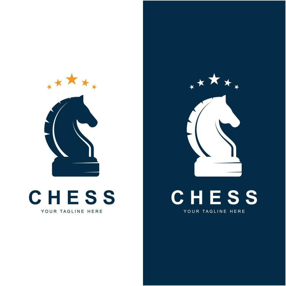 chess logo vector icon illustration design