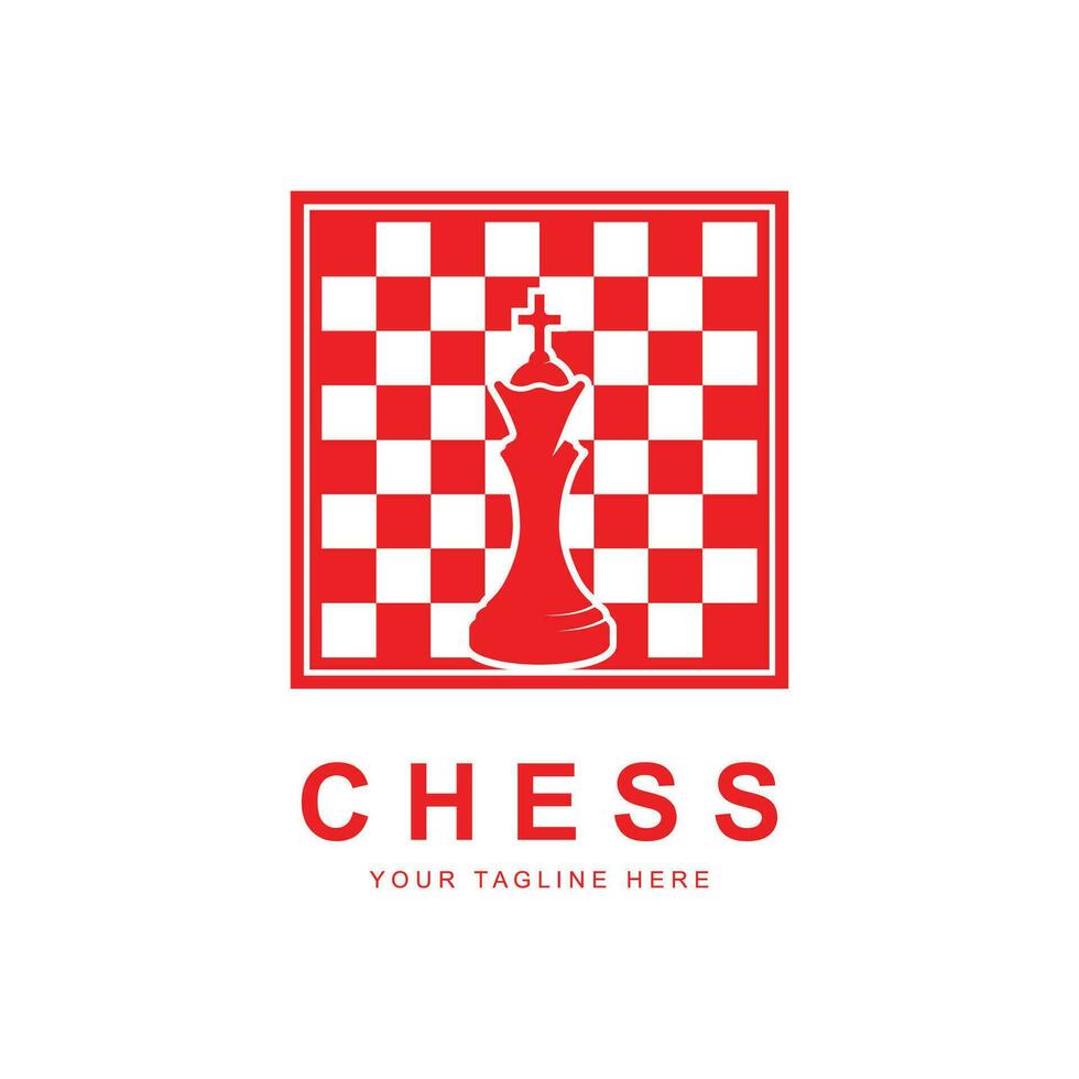 ajedrez logo vector icono ilustración diseño