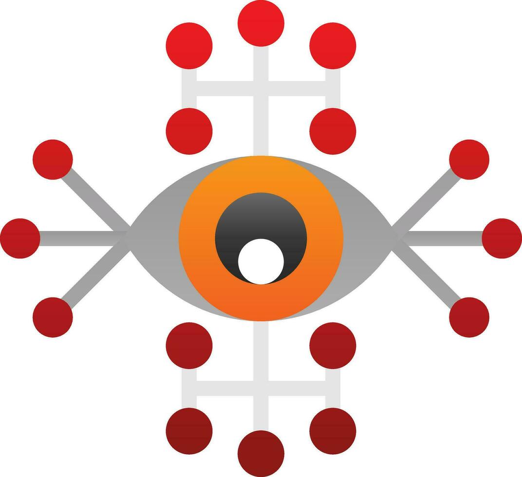 Cyber eye Vector Icon Design