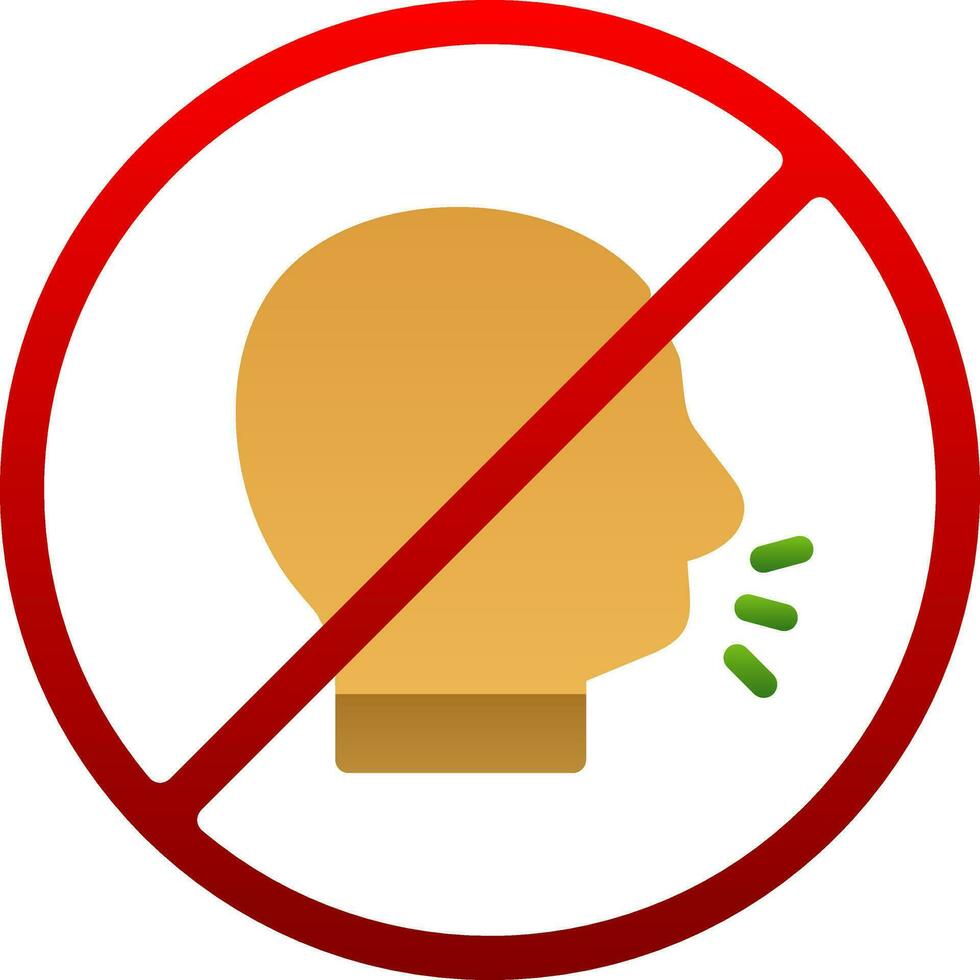 No shouting Vector Icon Design