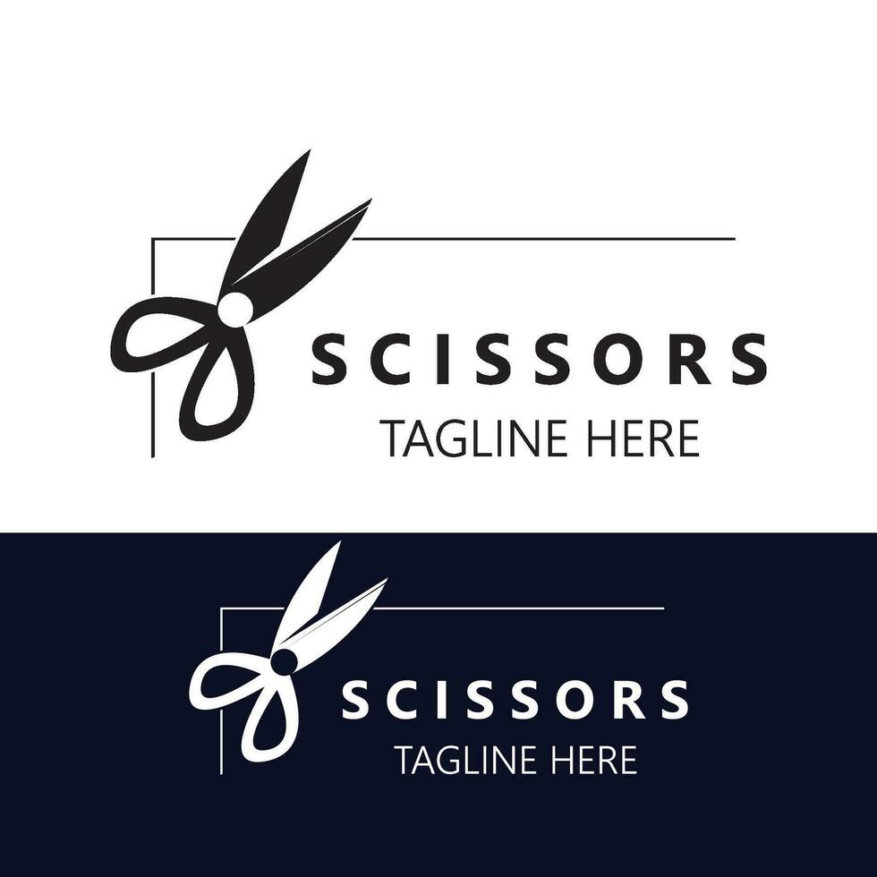 Scissors Logo Design Icon Template. Modern simple design. barber tools. Vector Illustration