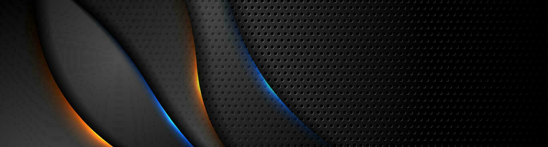 Futuristic technology abstract background with neon glowing waves vector
