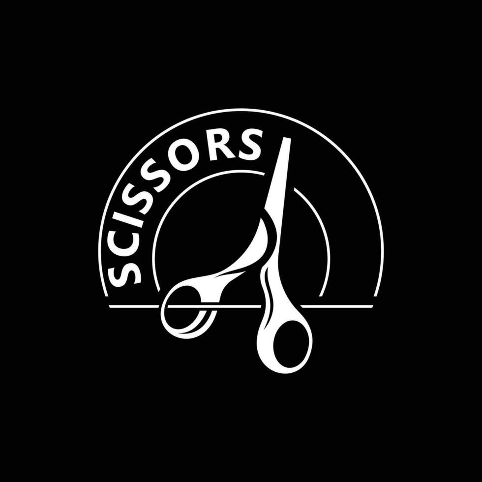 Scissors Logo Design Icon Template. Modern simple design. barbers tools and barbershop. Vector Illustration