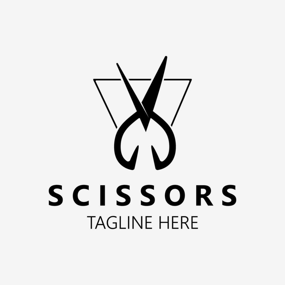 Scissors Logo Design Icon Template. Modern simple design. barbers tools and barbershop. Vector Illustration