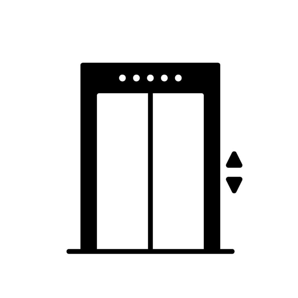 Elevator icon for lifting people and goods to the upper floors of the building vector