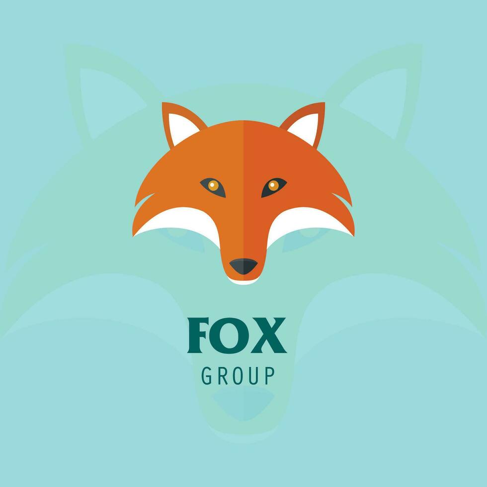 creative fox Animal Modern Simple Design Concept logo set vector