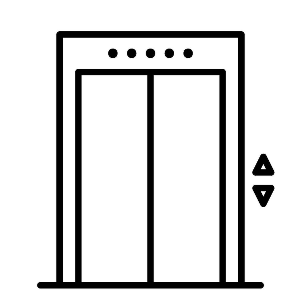 ascensor icono para levantamiento personas y bienes a el Superior pisos de el edificio vector