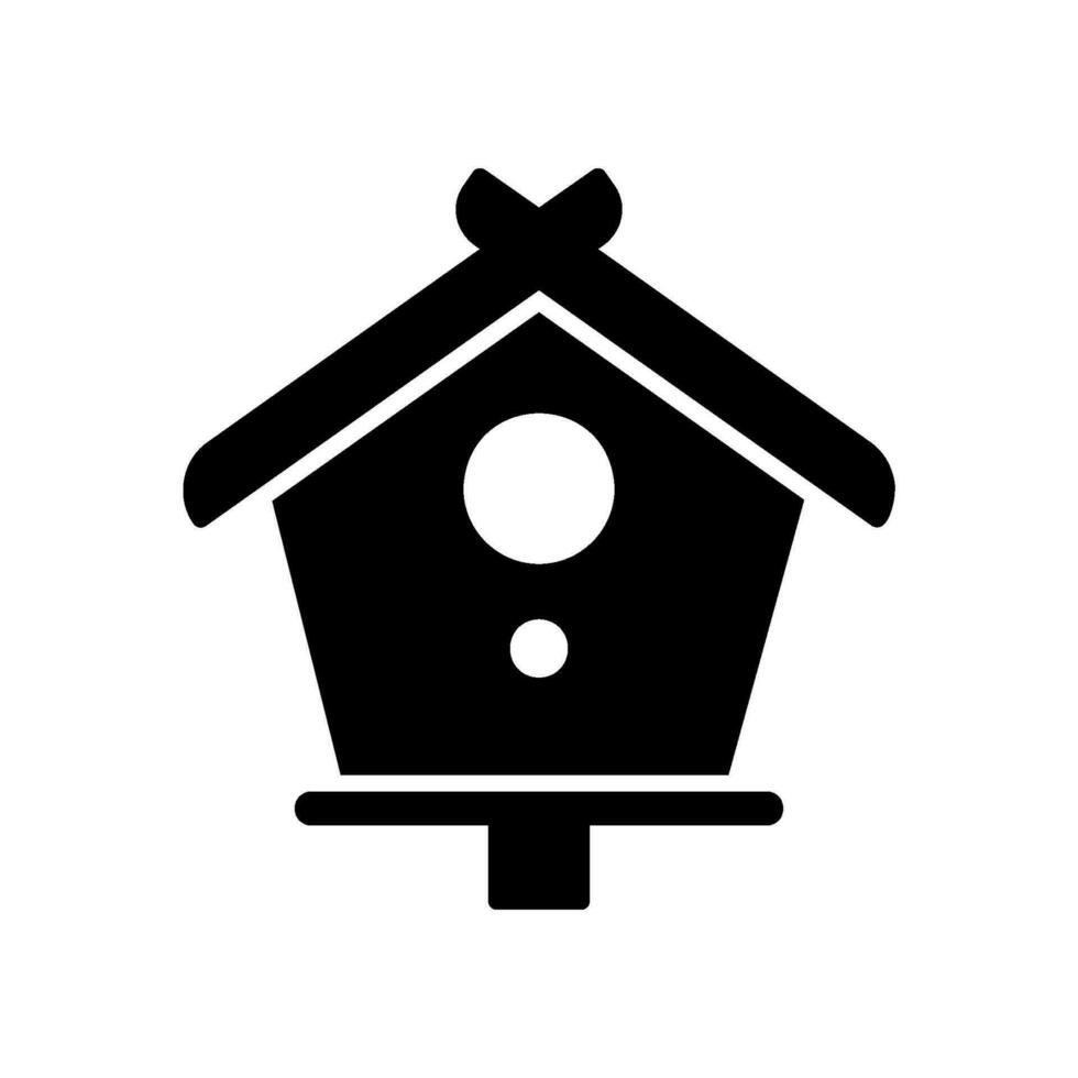 Birdhouse icon for keeping and caring for wildlife vector