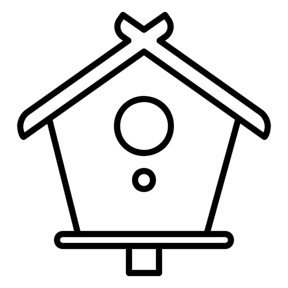 Birdhouse icon for keeping and caring for wildlife vector