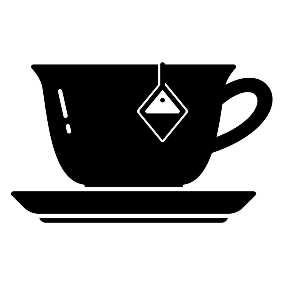 Teacup icon for hot drink vector