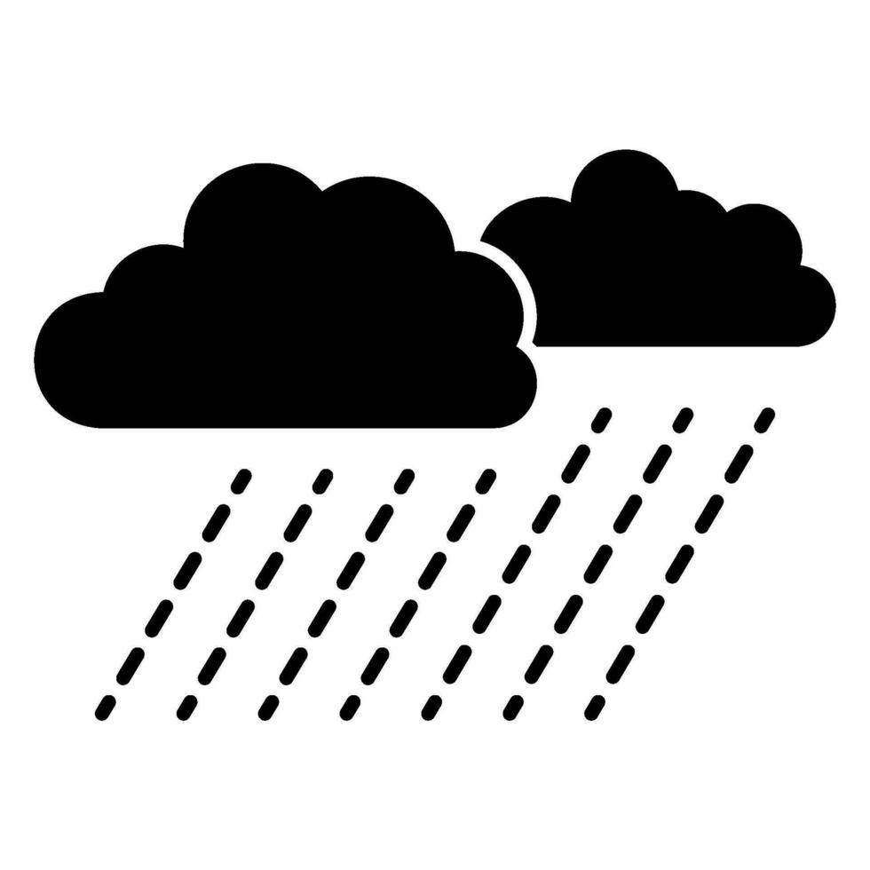 Rain icon with clouds vector