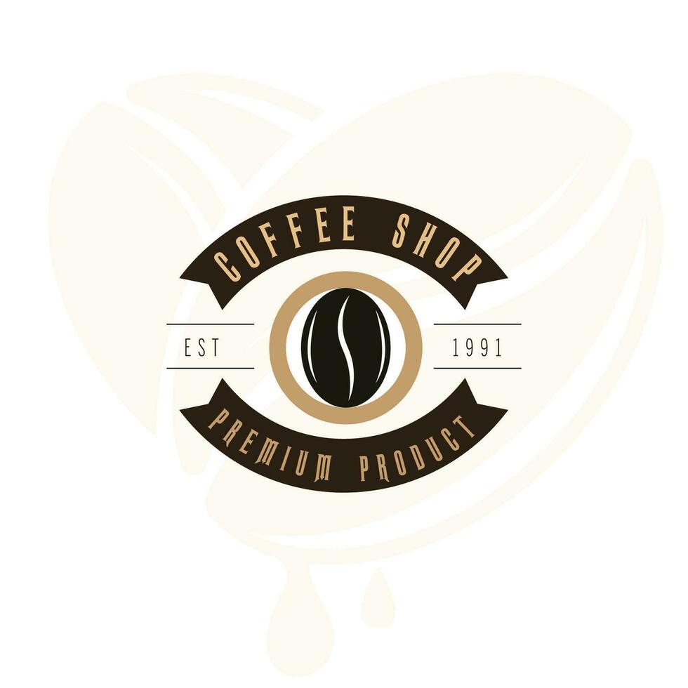 logotipo de café - ilustración vectorial, diseño de conjunto de emblemas sobre fondo negro. vector