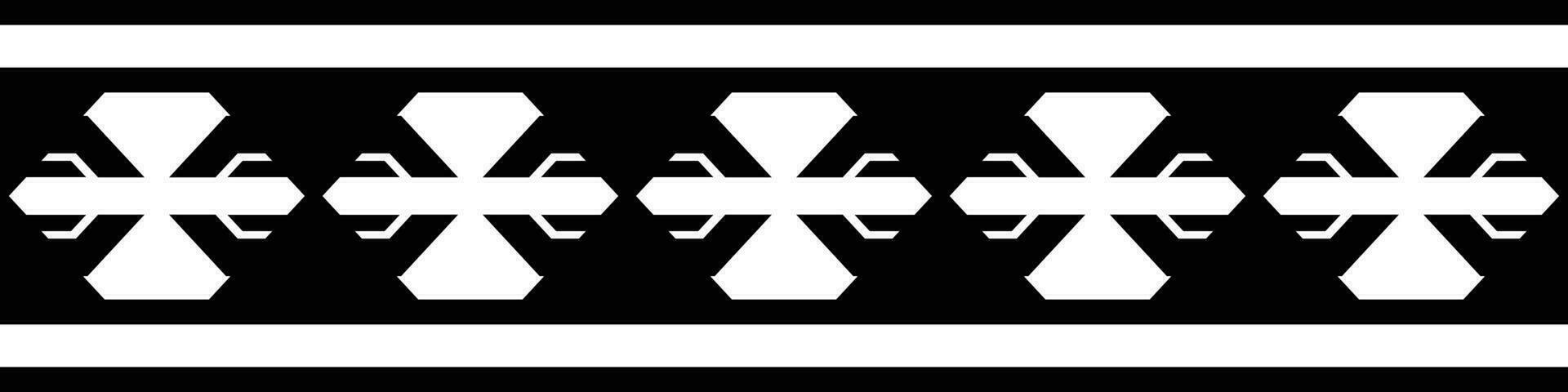 Black border. Aztec tribal seamless pattern in black and white. Abstract ethnic geometric art print design for textile template, fabric, rug, ornament, wallpaper, background, carpet. vector