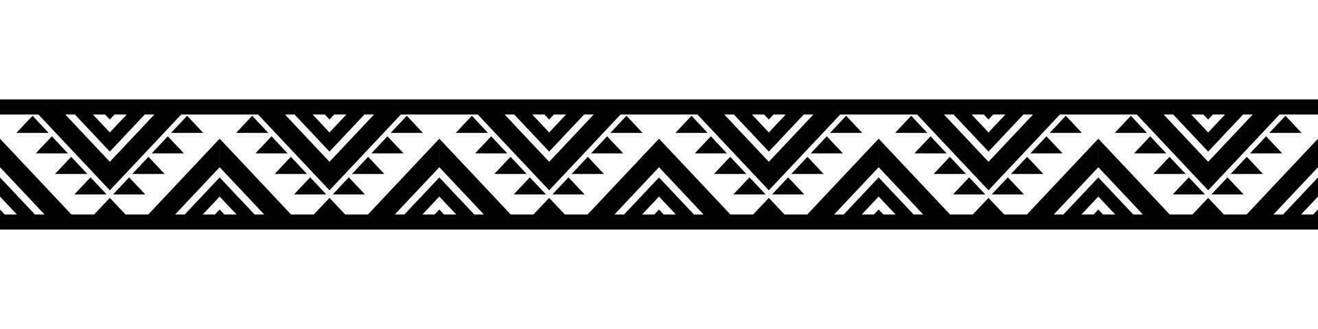 negro borde. azteca tribal sin costura modelo en negro y blanco. resumen étnico geométrico Arte impresión diseño para textil plantilla, tela, alfombra, ornamento, fondo de pantalla, fondo, alfombra. vector