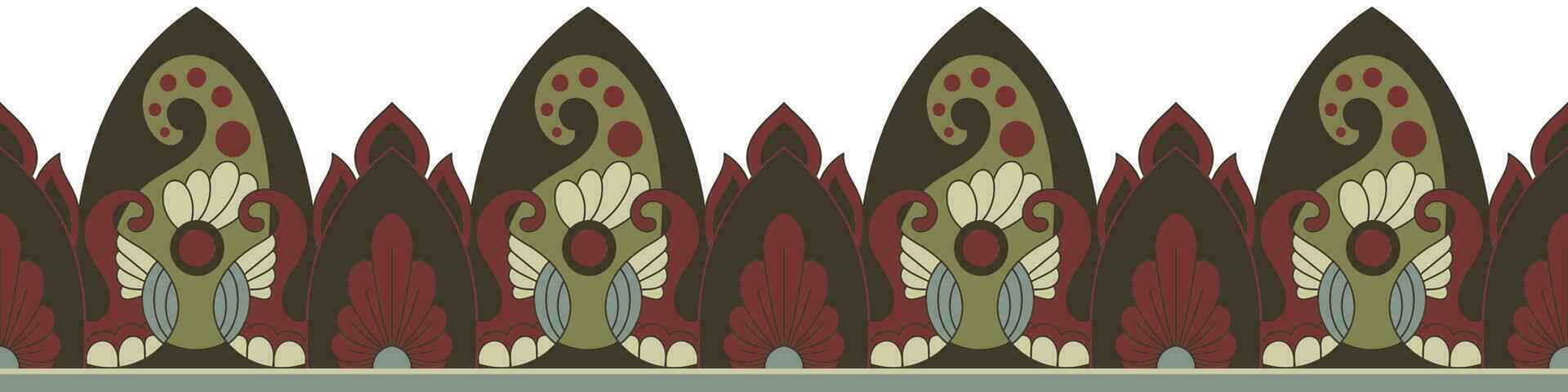 carpet pattern Textile digital design motif pattern decor hand made artwork frame gift card wallpaper women cloth front back and duppata print element of baroque ornament paisley abstract border rug vector