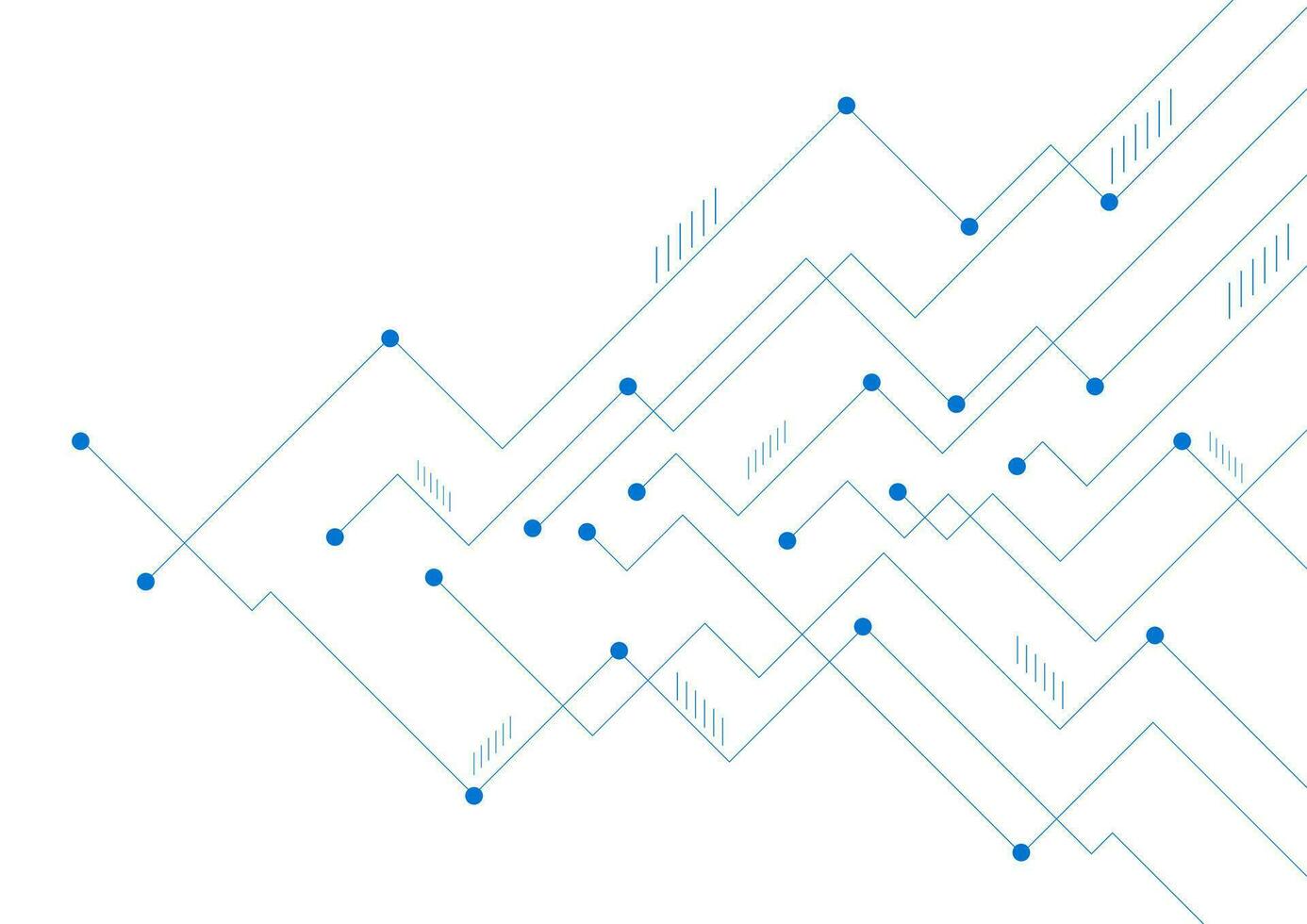 Blue minimal lines abstract circuit board background vector