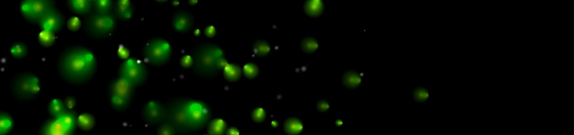 verde brillante bokeh partículas resumen antecedentes vector