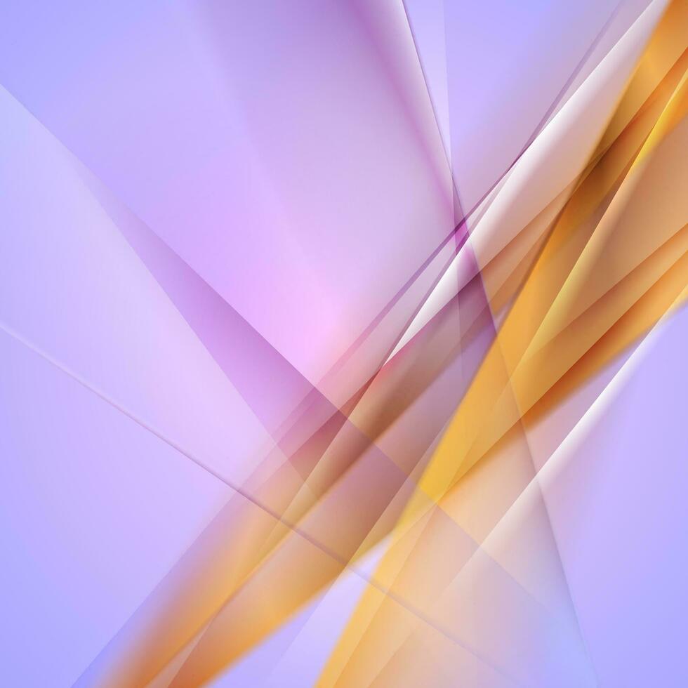 Violet and golden smooth stripes abstract tech background vector