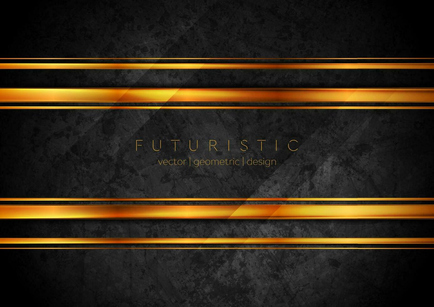 Black and golden abstract tech corporate background vector