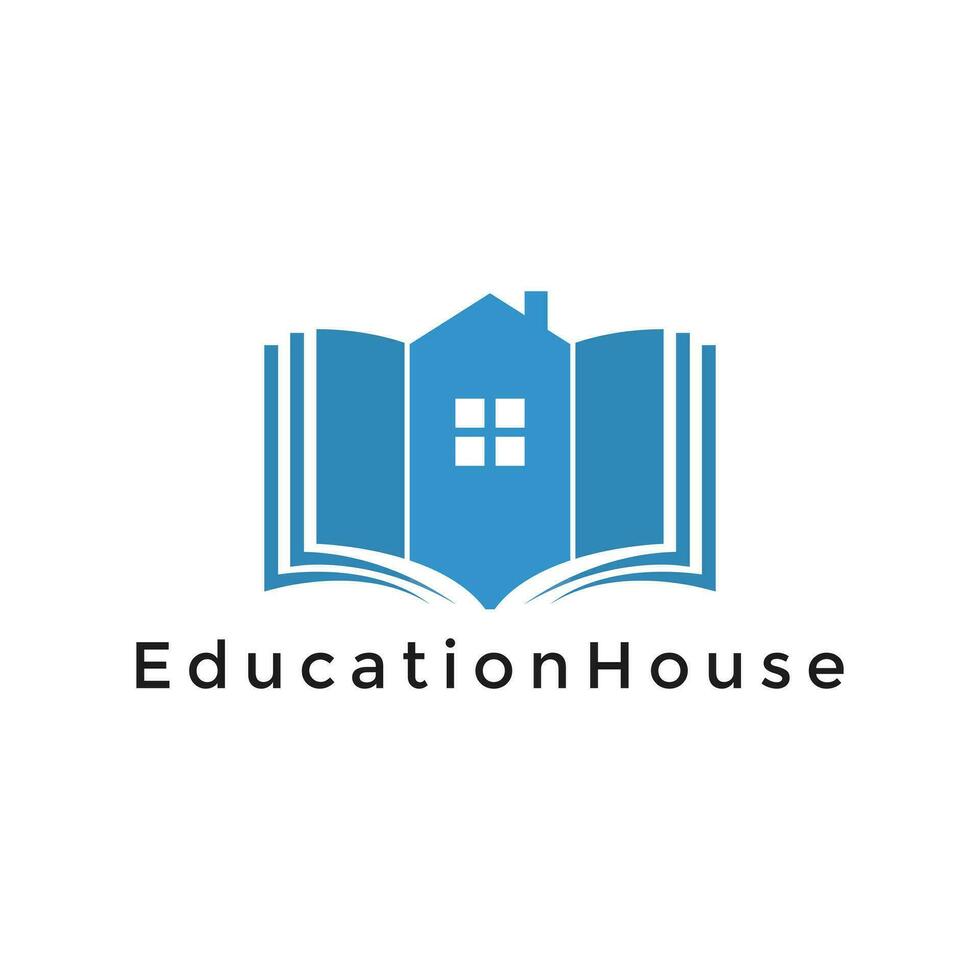 Modern book icon with house design logo concept icon template vector