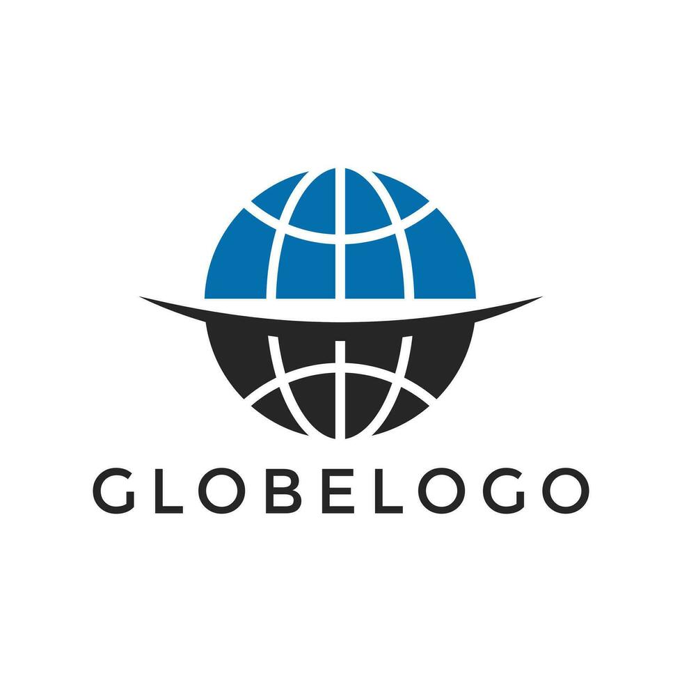 Modern globe logo design vector template